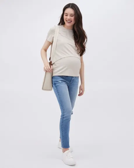 Short-Sleeve Nursing Tee - Thyme Maternity