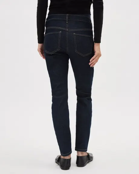 Dark-Wash Skinny Jeans - Thyme Maternity