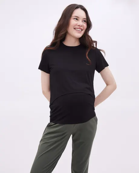 Short-Sleeve Nursing Tee - Thyme Maternity