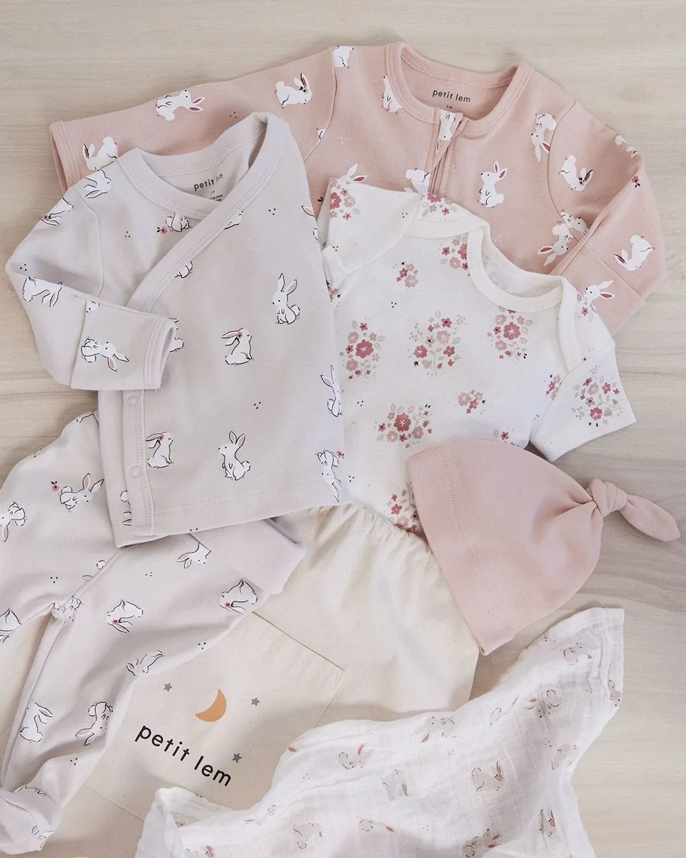 Baby Set with Bunnies - Petit Lem