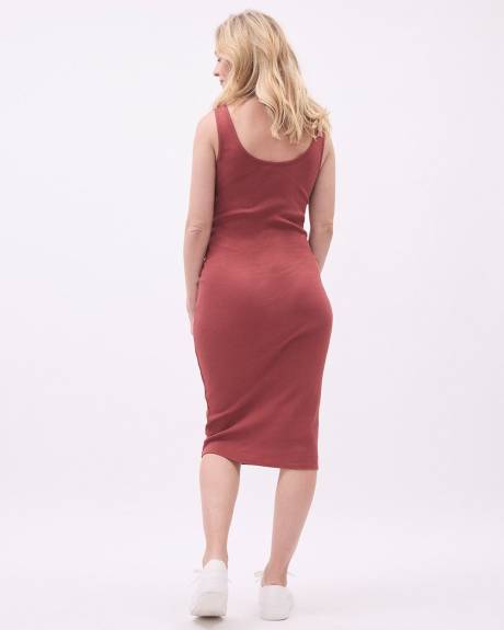 Sleeveless Ribbed Midi Dress - Thyme Maternity