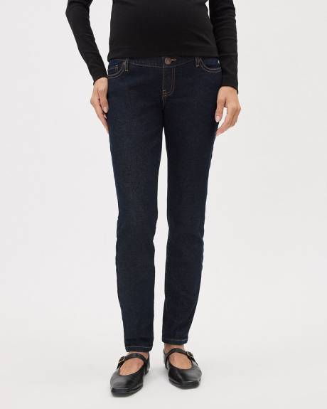 Jeans Skinny à Délavé Foncé - Thyme Maternité