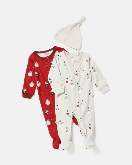 Newborn Holiday Pyjama Bundle - 3 Pieces