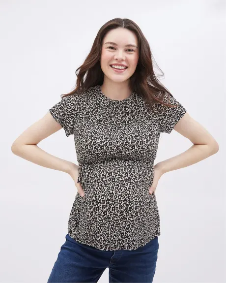 Short-Sleeve Crew-Neck Top - Thyme Maternity