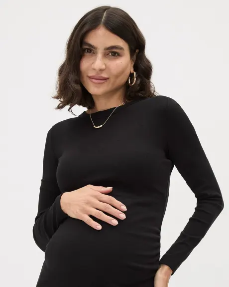 Long-Sleeve Crew-Neck Top - Thyme Maternity