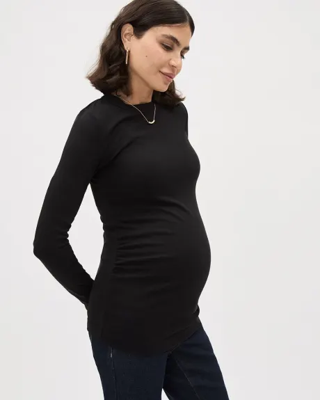 Long-Sleeve Crew-Neck Top - Thyme Maternity