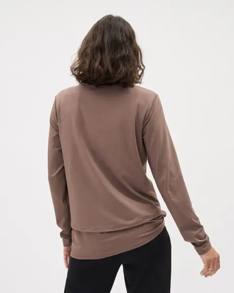 Long-Sleeve Nursing Tee - Thyme Maternity