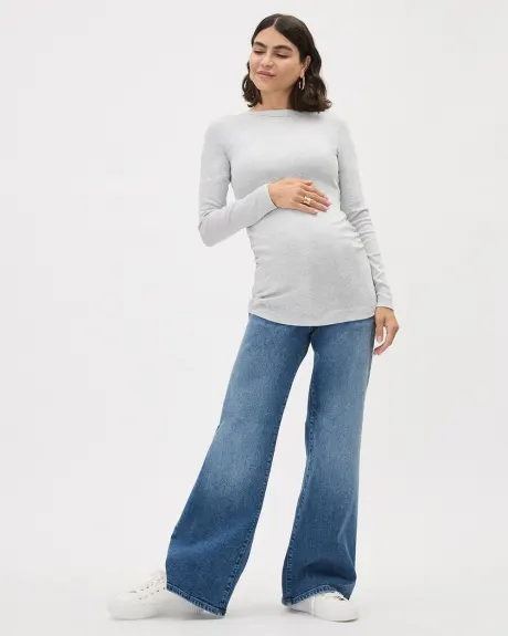 Long-Sleeve Crew-Neck Top - Thyme Maternity