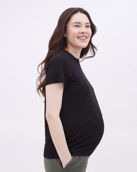 Short-Sleeve Nursing Tee - Thyme Maternity