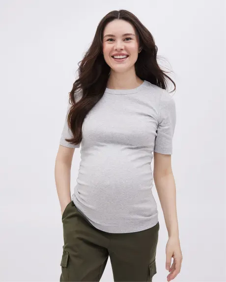 Short-Sleeve Crew-Neck Top - Thyme Maternity