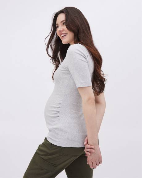 Short-Sleeve Crew-Neck Top - Thyme Maternity