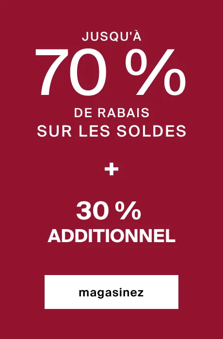 promos des fêtes - Jusqu'à 70 % de rabais sur les soldes + 30 % additionnel, vêtements pour femmes