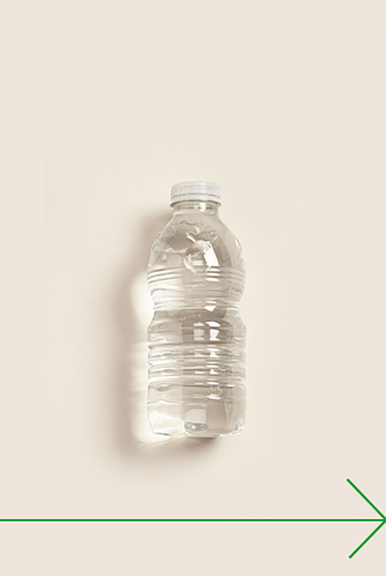 Recycled plastic bottles