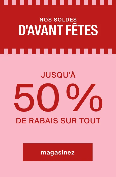 promos des fêtes - 40 % de rabais sur les vêtements pour femmes (ou presque)