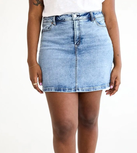 jupe-short en denim